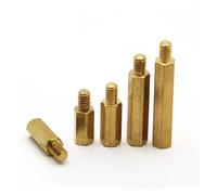 TULDYS M2.5 M3 M4 M5 Brass Hex Male Female Standoff Board Rack Stud Hexagon Threaded Pillar Column Motherboard Spacer Bolt Screw(10mm,M2.5 10pcs)