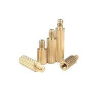 TULDYS M2 Brass Round Knurl Male to Female M-F Standoff Pillars Motherboard Spacers Screw Stud M2*L+3mm / L=3-40mm(30mm 10PCS)