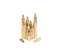 TULDYS M2 Copper Pillar Round Brass Standoff Knurling Threaded Spacer Screws Motherboard Circuit Board Male Female Stand Off(23MM 20PCS_M2 (THREAD 3MM))