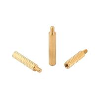TULDYS M2*L Brass Knurl Round Male Female Standoff Spacer Stud Board Threaded Pillar PCB Motherboard Spacer Hollow Bolt Screw Nut (Color : Male-female, Size : M2x23(20Pcs))