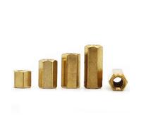 TULDYS M2 M2.5 M3 M4 M5 Hex Brass Female to Female Standoff Board Pillar Mount Hexagon Thread Motherboard Spacer Bolt Screw(11mm,M2.5 10pcs)