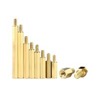 TULDYS M2 M2.5 M3 M4 M5 Hex Brass Male Female Standoff Board Rack Stud Hexagon Threaded Pillar Column Motherboard Spacer Bolt Screw(30mm (10pcs),M2.5 (Thread 6mm))