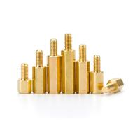 TULDYS M2 M2.5 M3 M4 M5 M6 Brass Motherboard Standoff Hex Pillars Hexagon Metric Thread Board Stud Bracket Racks Spacing Screw Bolt(10Pcs,35MM_M2.5 (THREAD 6MM))