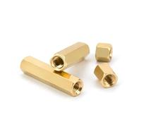 TULDYS M3 M4 M5 Hex Brass Male Female Standoff Pillar Mount Copper Hexagon Thread Motherboard Spacer Hollow Column Screw(28mm(20pcs),M4)