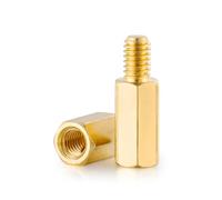 TULDYS M5 Hexagonal Stud Male to Female Brass Spacer Hex Brass Standoff Spacer Screw Pillar Computer PC Motherboard Hollow Bolt(M5X40mm 7mmmm (5pcs))