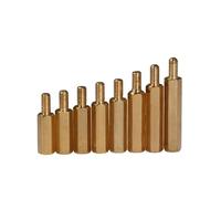 TULDYS Thread M4/M3*L+6mm Hex Brass Standoff Spacer Screw Pillar Computer PC Motherboard Male Female Standoff Spacer(15mm,M4 10pcs)