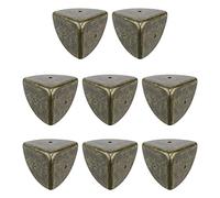 Tulead 1.6"x1.6"x1.6" Angle Brackets Bronze Metal Corner Brackets Furniture Corner Edges Protector 8PCS with Mounting Screws
