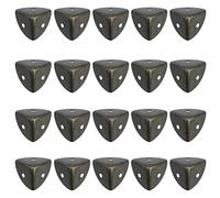 Tulead 1"x1"x1" Box Corner Protectors Metal Edge Bracket Bronze Edge Protector 20PCS with Mounting Screws