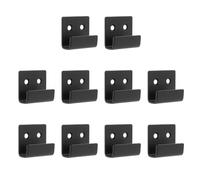 Tulead Tile Hanger Stainless Steel Wall Tile Bracket Black Tile Wall Display Wall Hook Hanger Brackets 1.6" x 1.3",10PCS (Black,1.6"x1.3")