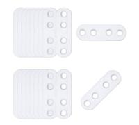 Tulead White Straight Brackets Iron Flat Bracket Mending Plate Furniture Brace 2.16"x0.7" Repair Fixing Joint Pack of 20 with Mounting Screws