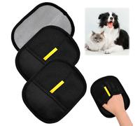 TULEBOLIAN 3Pcs Double Sided Pet Grooming Gloves, Static Removal Gloves Pet Hair, Washable Reusable, Cat Grooming Glove for Bed Sheets Couch Clothes Carpet, Versatile Grooming Gloves for Washing