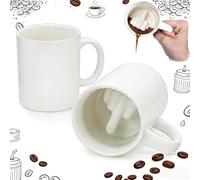 TULEBOLIAN Ceramic Middle Finger Coffee Cup,Up Yours Mug Finger Funny Ceramic Cup,Middle Finger Cup Base,300ml,Best Gift for Special Someone,April Fool's Day