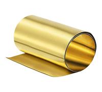 TULEBOLIAN Thin Brass Sheet,Brass Sheet Roll,Thickness 0.03mm, Width 10cm, Length 1m,Brass Metal Thin Sheet Foil Plate, Roll Brass,For Diy Cutting Crafts Making 1000x200x0.1mm