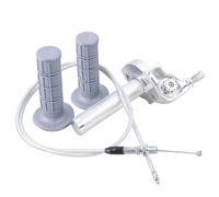 TuLeYiLe Mini Bike Throttle Kit with Cable Throttle Assembly CNC Quick Action Twist Throttle Compatible with 7/8" Handlebars 50cc-250cc Dirt Pit Bike Mini Bike ATV Motorcycle (Silver)