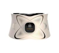 tulilut EMS Abs Stimulator with Heat Function - No Gel Required Ab Toning Belt for Men & Women, 3 Heating Levels & 16 Modes, Rechargeable Stomach Toner for Home Workout & Waist Trimmer