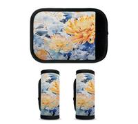 TULIMET 2Pcs Luggage Handle Wrap for Suitcase, Boho Floral Colorful Bohemian Luggage Identifiers Travel Bag Wraps Suitcase Handle Protection Sleeve Cover