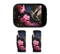 TULIMET 2Pcs Luggage Handle Wrap for Suitcase Luggage Tags Identifiers Travel Bag Wraps Suitcase Tags Handle Protection, Black, M, Modern