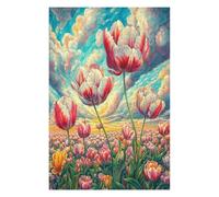 Tulip 1000 Piece Pack Classic Jigsaw Puzzle Flower Plant Flowers Plants Trees Couple Puzzle Partners Ultra Difficult Wall Decor Easter New Year Paperboard Material 1000 PCS