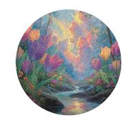 Tulip 120 Piece Circular Jigsaw Puzzle Flower Plant Flowers Plants Trees Animal Shape Durable Large Format Puzzle Stress Relief Home Decor Educational AgesChallenging 120 PCS