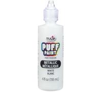 Tulip 17364 3D Fabric Paint 4oz Metallic (White)
