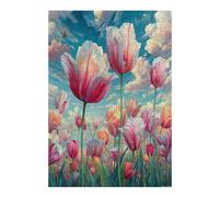 Tulip 300 Piece Complete Jigsaw Puzzle Set Flower Plant Flowers Plants Trees Teens Beginners Educational Challenge Puzzle Fans Group Play Anniversary Creativity & Gift Giving 300 PCS
