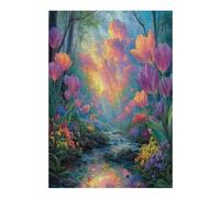 Tulip 300 Piece Pack Classic Jigsaw Puzzle Flower Plant Flowers Plants Trees Couple Puzzle Partners Ultra Difficult Wall Decor Easter New Year Cardboard 300 PCS