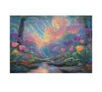 Tulip 300 Piece Pack Classic Jigsaw Puzzle Flower Plant Flowers Plants Trees Couple Puzzle Partners Ultra Difficult Wall Decor Easter New Year Gift Thick Paperboard 300 PCS