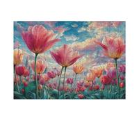 Tulip 300 Piece Pack Classic Jigsaw Puzzle Flower Plant Flowers Plants Trees Couple Puzzle Partners Ultra Difficult Wall Decor Easter New Year Creativity & Gift Giving 300 PCS