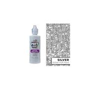 Tulip Glitter Dimensional Fabric Paint 4 Ounces-Silver
