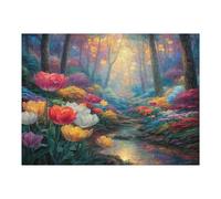 Tulip 500 Piece Pack Classic Jigsaw Puzzle Flower Plant Flowers Plants Trees Couple Puzzle Partners Ultra Difficult Wall Decor Easter New Year Creativity & Gift Giving 500 PCS