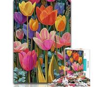 Tulip Adult Jigsaws 1000 Pieces Difficult,Learning Educational Toys Family Games with Matching Poster And Trivia Sheet (38x26cm)