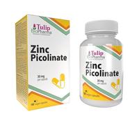 Tulip BioPharma Zinc Picolinate 30mg | 180 Vegan Capsules | 3-Month Supply | Chelated, Highly Bioavailable, No Unnecessary Additives | 3rd Party Lab Tested