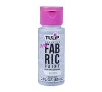Tulip Brush-On Fabric Paint 2oz, Glitter Silver, As Detailed, One Size