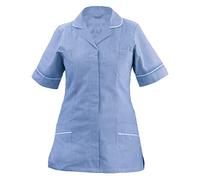 Tulip Classic Nurses Tunic with Stripes: Ladies : Infection Controlled Compliance (12, Hospital Blue Stripe)
