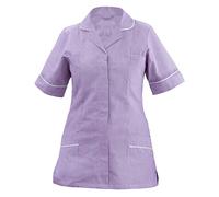 Tulip Classic Nurses Tunic with Stripes: Ladies : Infection Controlled Compliance (22, Lilac Stripe)