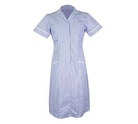 Tulip Classic STEPIN Dress with Stripes: Ladies Nurses Size: 6-32 (14, Hospital Blue Stripe)