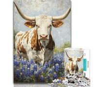 Tulip Cow Puzzles for Adults Teens 1000pc Puzzle,Help The Brain Exercise Addictive Toys to Cultivate Patience A Work of Art (50x75cm)