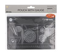 Tulip Crochet Accessory Pouch with Gauge and Hooks, Brown, 1 Unit