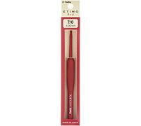 Tulip Crochet Hook Size 7, Aluminum Stainless Steel, red, 4 mm