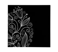 Tulip Design Glass Print, Black & White