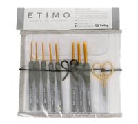 Tulip Etimo Gold Crochet Hook, Ergonomic Grey Handle, 1 Piece