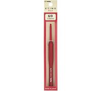 Tulip Etimo Red Crochet Hook W/Cushion Grip-Size 6/3.50mm