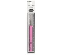 Tulip Etimo Rose Crochet Hook, Steel, Soft Grip, 0.60 mm, Pink - 1 piece