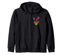 Tulip Flower Botanical for Women Zip Hoodie