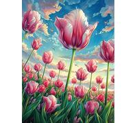 Tulip Flower Field 500 Piece Pack Classic Jigsaw Puzzle Animals And Plants Couple Puzzle Partners Ultra Difficult Wall Decor Easter New Year Gift Thick Paperboard 500 PCS