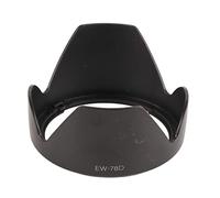 Tulip Flower Lens Hood, EW-78D Lens Hood Camera ABS Lenss Hood Mount Lensshade Replacement for EF S 18-200mm F 3.5-5.6 ISLens,black