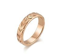 Tulip Flower Titanium Steel Ring, Women's Fashion Stainless Steel Plated 18K Gold Accessory