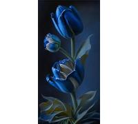 Tulip Flowers Diamond Art Kits,5D Diamond Painting Kits for Adults,DIY Full Square Drill Diamond Painting Kits for Beginners Rhinestone Embroidery Picture Art for Home Decor 40x90 cm