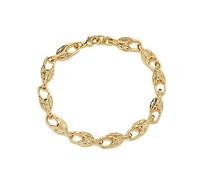 Tulip Gold Bracelet - 18K Real Gold Plating with Luxury Finish and Detailing - Elegant Tulip Jewellery for Women - Bracelet Length: 8 Inches, Width: 8MM- Bling King London