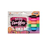 Tulip Graffiti Chisel Tip Fabric Markers 6PK, Neon, As Detailed, One Size